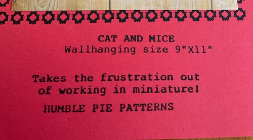 Humble Pie Patterns - Cat and Mice 9” x 11” Miniature - Foundation Paper Piecing - Picture 3 of 4