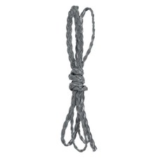 Flat Braided Leather Cord 5mm 1m Gray Craft Strip for Jewelry 3.3ft