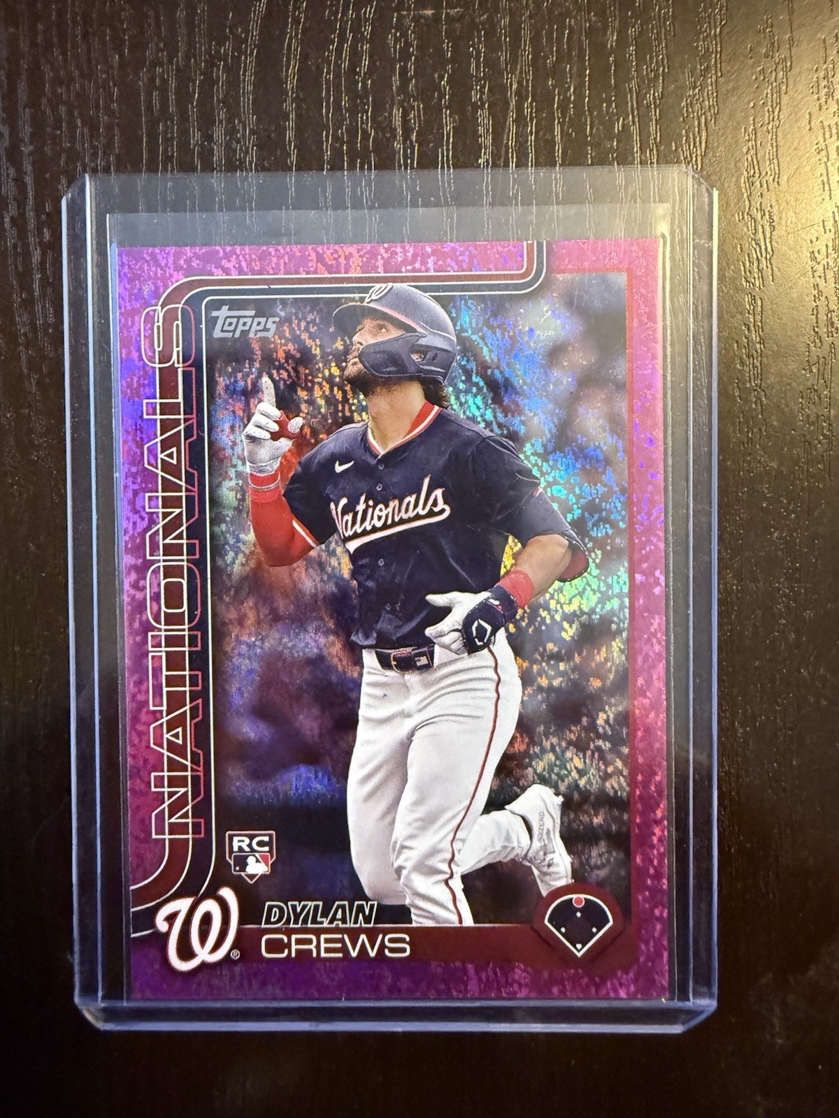 2025 Topps Series 1 - Dylan Crews #74 Pink Holo Foil (RC)