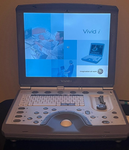 GE VIVID I PORTABLE ULTRASOUND w/ 3S-RS PROBE (ALL OPTION PERMANENT).