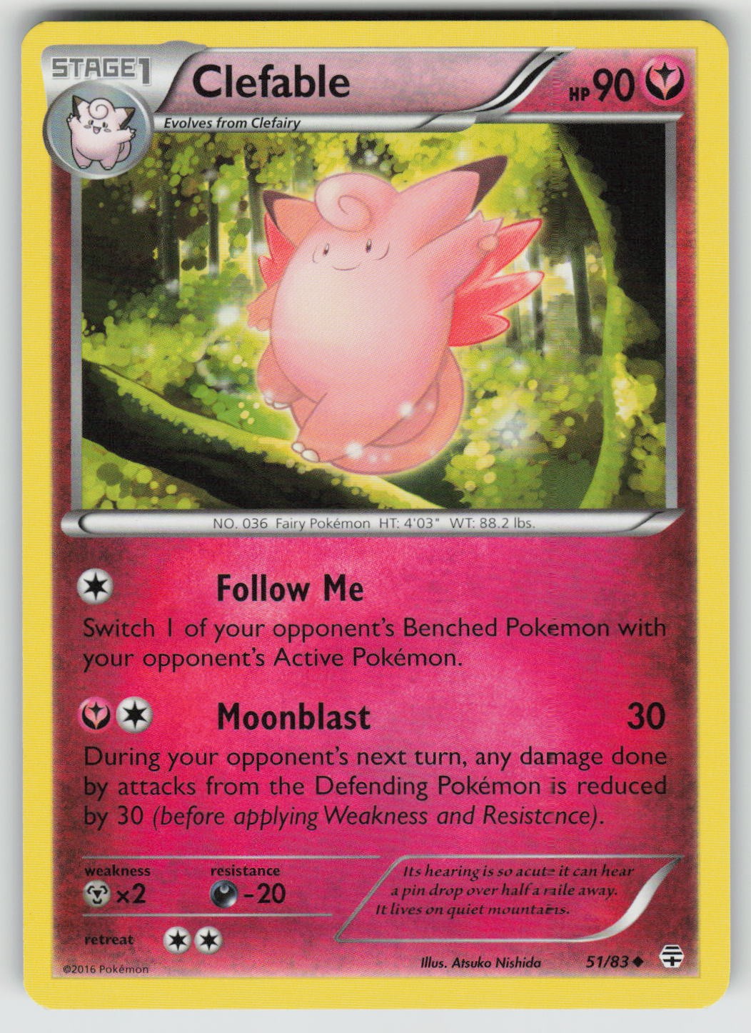Clefable 51/83 Uncommon Generations Pokemon Near Mint