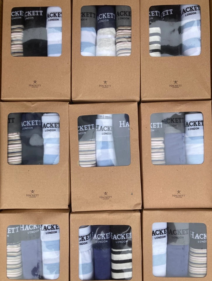 HACKETT Mens Size S Boxer Shorts Trunks Cotton Underwear 3 Pack Random Mix