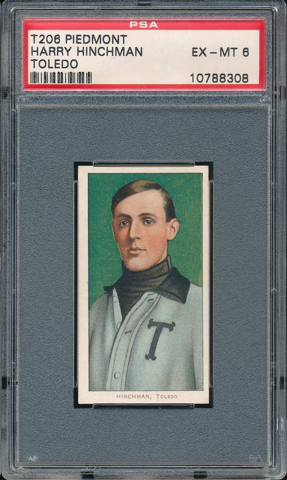 T206 Piedmont 350/25 Harry Hinchman PSA 6 - Toledo POP 36