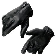 Women's Leather Lightweight Motorcycle Unlined Driving Hand Medium SH722-BLACK