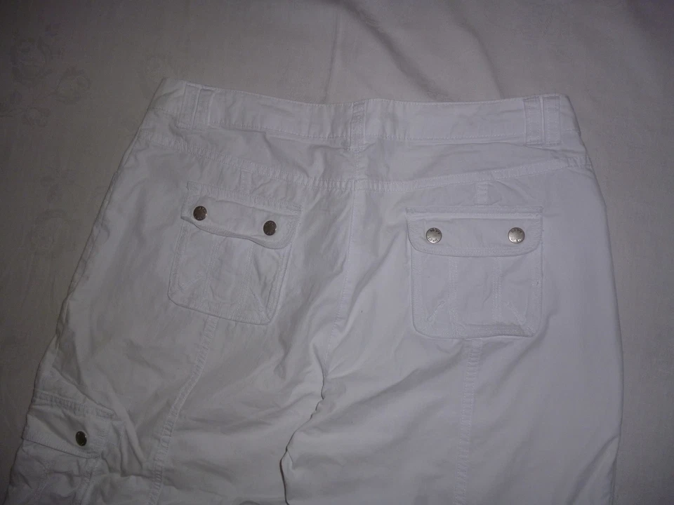 weiße Damen  Capri hose Gr. 42 von Shamp - 70% Baumwolle - Bild 4 von 4