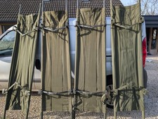 US Army - Military - Heavy Duty Vintage Canvas Folding Wooden Stretcher