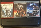 Playstation 3 PS3 Games Lot: Assassin's Creed, Fallout New Vegas , Castlevania