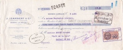 16 GENSAC LA PALLUE Winzer IZAMBERT 1923 Cognac