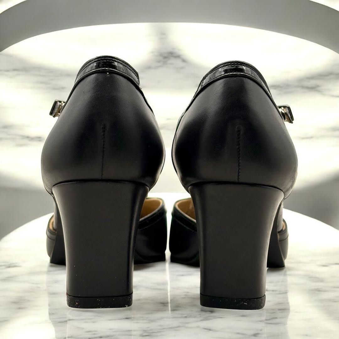 Saint Laurent Shoes Pumps Heel EU 36.0 US 6.0 Leather Black Authentic thumbnail 4