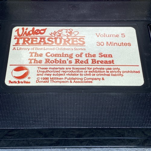 The Coming Of The Sun & The Robins Red Breast Vol 5 VHS Tape 1986 Video Treasure - Picture 8 of 8
