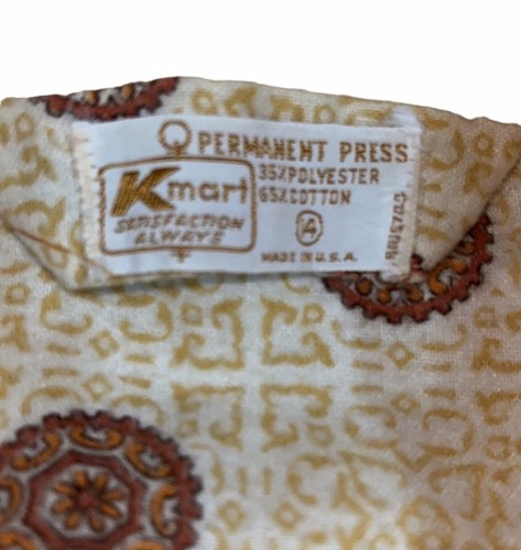 Pigiama vintage Kmart ragazzo ~ set di top / fondo ~ taglia 14 ~ stampa medaglione MCM ~ USA - Foto 6 di 9