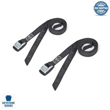USA-Made 1x4 ft Cam Buckle Lashing Straps, 2-Pack, 200lb Capacity