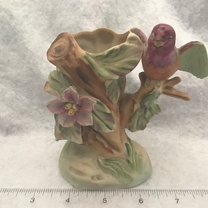 Vintage Porcelain Red Bird, Vase, San Francisco DC GC Imports Japan