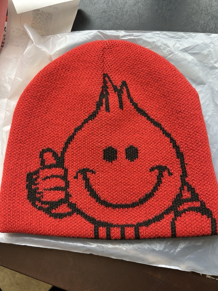 Palace SS26 World Industries Reverso Nein Cuff Beanie Red One Size