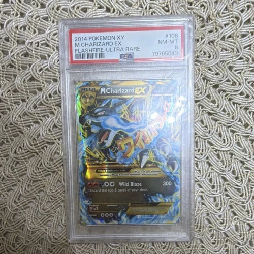 Pokémon M Charizard EX Flashfire Secret Ultra Rare Holo 108/106 PSA 8