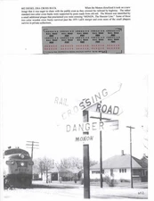HO scale decal MONON RAILROAD DECAL LETTERING FOR CROSS BUCKS modern diesel era