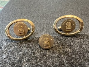 Vintage Western Union Tie Tack & Cuff Link Set Commorating Westar I Launch 1974