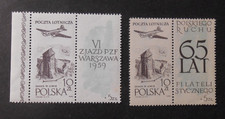 POLONIA,POLAND,POLSKA 1959 Aerei Ass. Filatelici Polacchi  2 Val. Cpl set MNH**