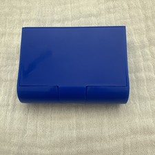 Vintage Tampax Compact Tampon Case Hard Plastic Blue