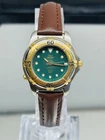 Vintage Timex Indiglo Diver Style Women Watch 25mm Green Dial New Battery Runs