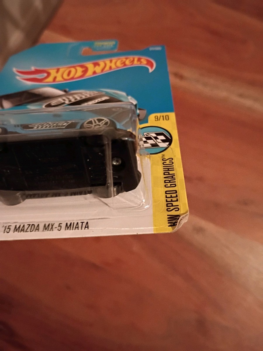 2016 Hot Wheels Speed Graphics Blue '15 Mazda MX-5 Miata Eibach