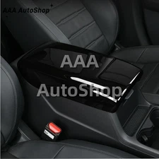 Bright black Central armrest storage box Cover For Honda CR-V CRV 2023
