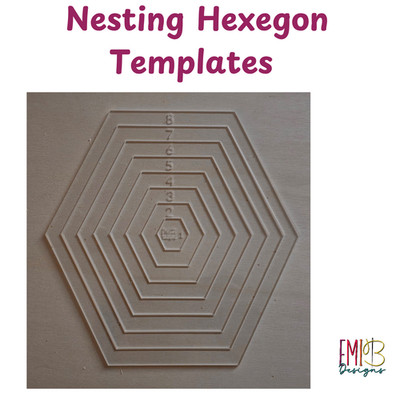 Verschachtelte Hexegon Acryl Schablone. 1-8 Zoll Kreis Vorlagen