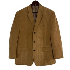 Calvin Klein Mens size 43R Suit Blazer Corduroy Camel Color Office wear Formal
