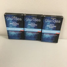 LOT OF 3 Gloridea Teeth Whitening Strips 32 Strips