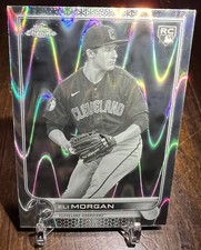 2022 Topps Chrome Sonic Eli Morgan Black & White Ray Wave Refractor RC #62