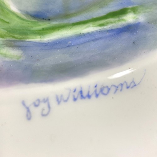 Fitz And Floyd Everyday White Porcelain Plate Hand Painted Joy Williams - Picture 4 of 5