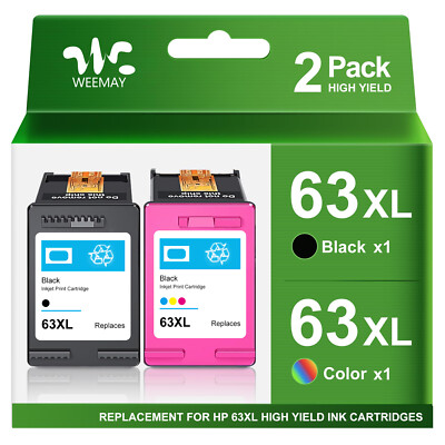 63XL Ink Cartridges For HP Office Jet 3830 4650 5255 ENVY 4512 4520 4528 Printer