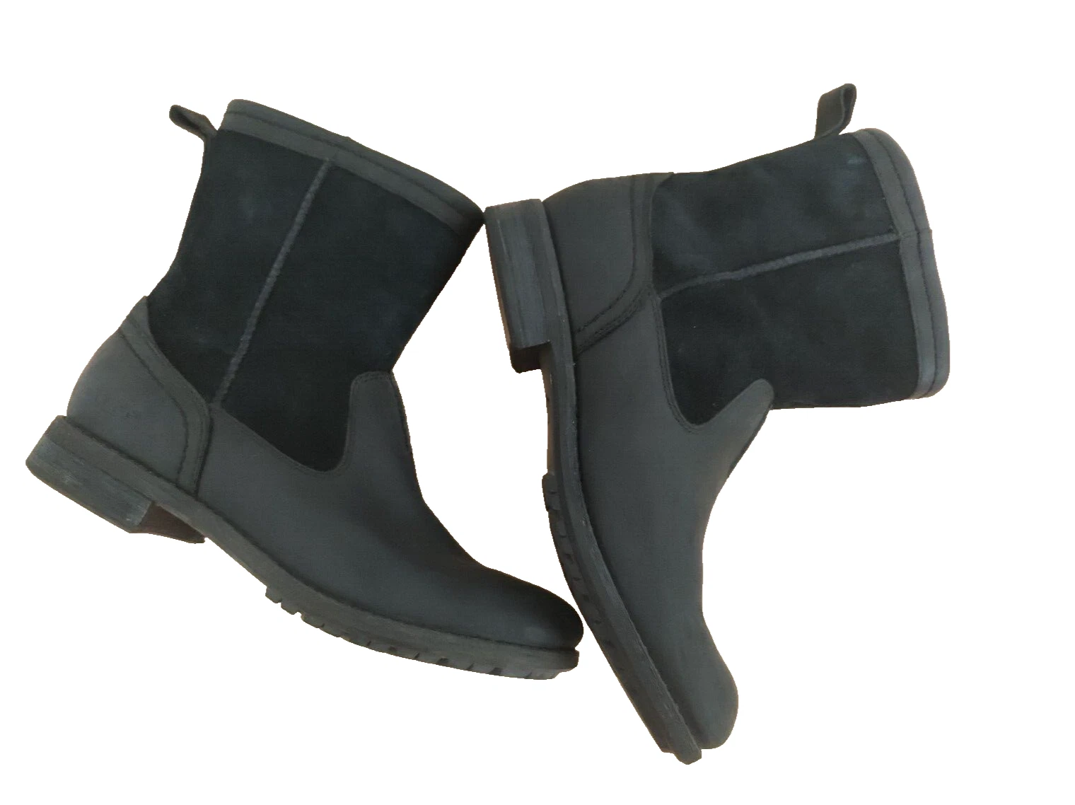 UGG Men's Black Lerette Waterproof Suede Leather Boots Size US 9.5