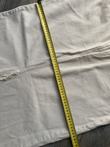H&M Maxi Denim Skirt Cotton Cream Off White Long On Trend 14 16 44 New - Picture 12 of 24