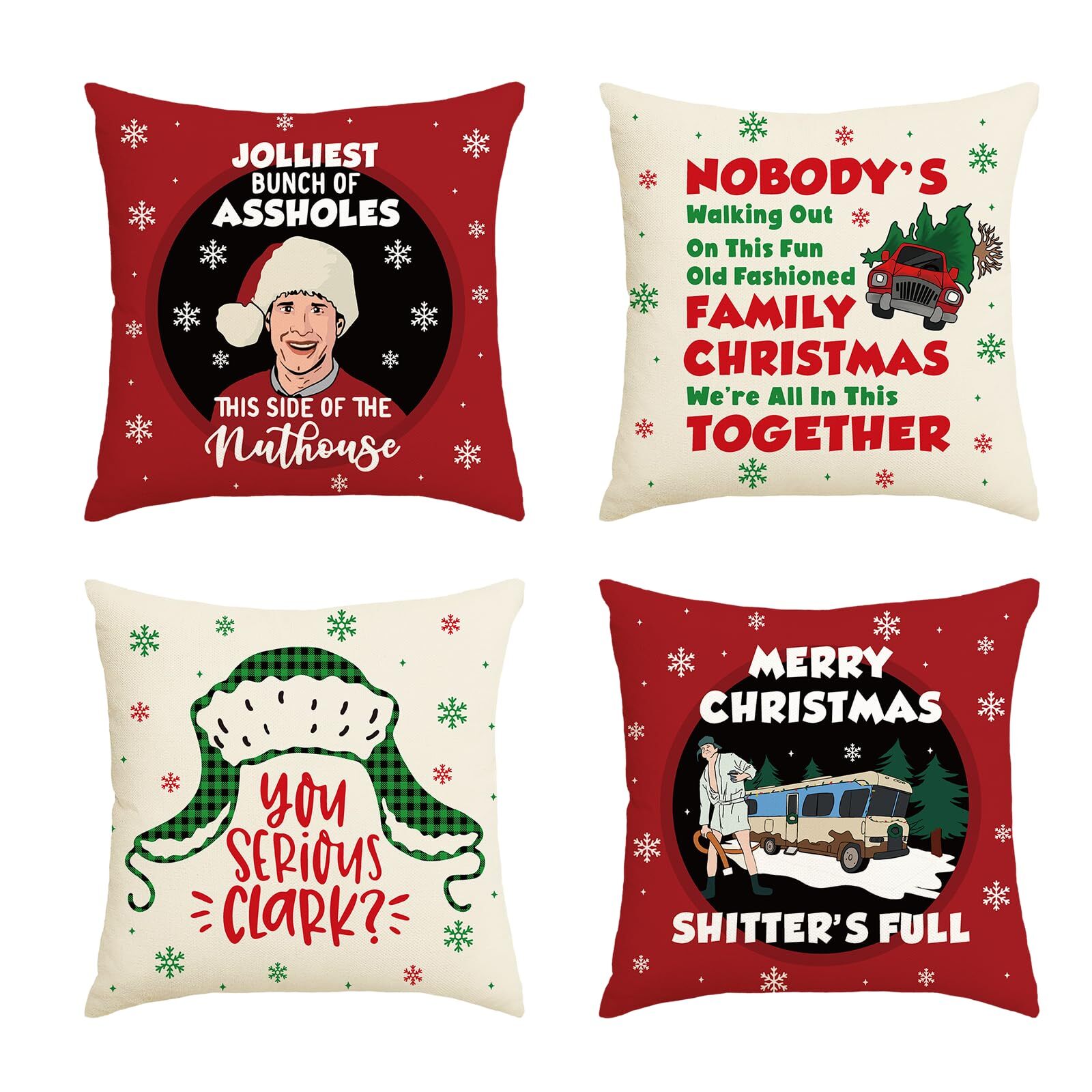 Christmas Vacation Decorations, Funny Christmas Pillow Covers, Griswold Chris...
