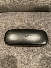 SUNGLASSES GLASSES CASE HARD CLAMSHELL BLACK GOLD WOOD PARIS