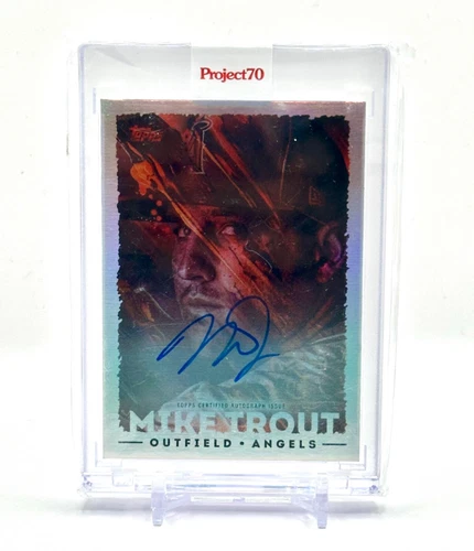 2021 Topps Project 70 by Mikael B. Mike Trout On Card Auto /70 Angels SSP Rare