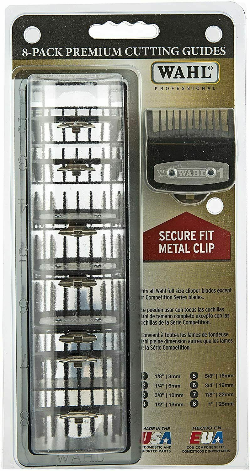 Wahl Professional 3171-500 8-PACK Premium Black Cutting Guides W/Organizer NEW