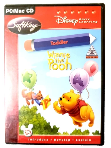 Disney Winnie The Pooh Early Learning, Toddler - PC / Mac Software, New & Sealed