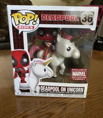 MARVEL Funko POP! Rides #36 (Collector Corps Exclusive) Deadpool On Unicorn 889698205795 | eBay