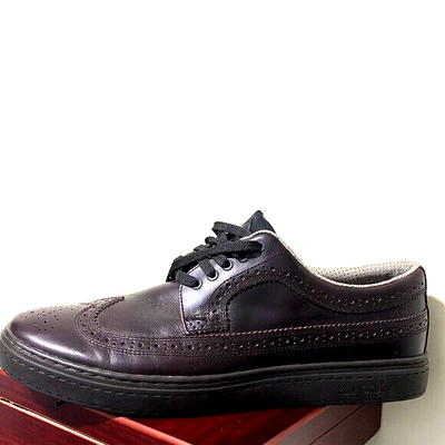 Paul Smith Jeans Brown Brogue Wingtip Lace Up Dress Shoes 