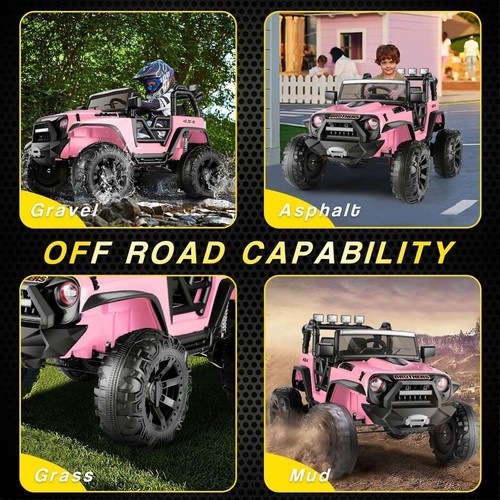 Electric 24V Kids Ride on Truck Car Vehicle Toys w/Remote Control 2Seat AUX Port - Picture 12 of 67