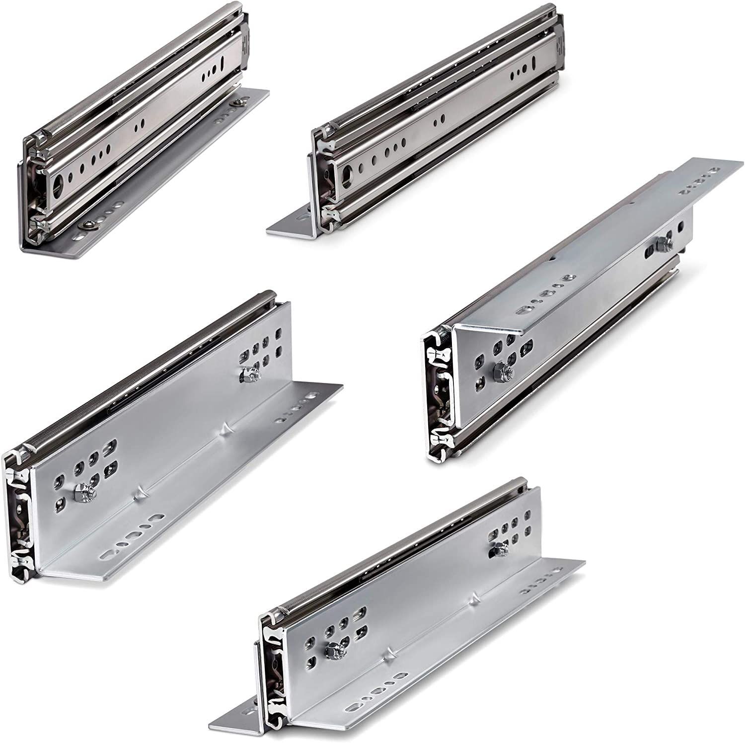 Vollauszug Schwerlastauszug Schwerlastschienen Teleskopschien 300-1200mm 125Kg E - Foto 2