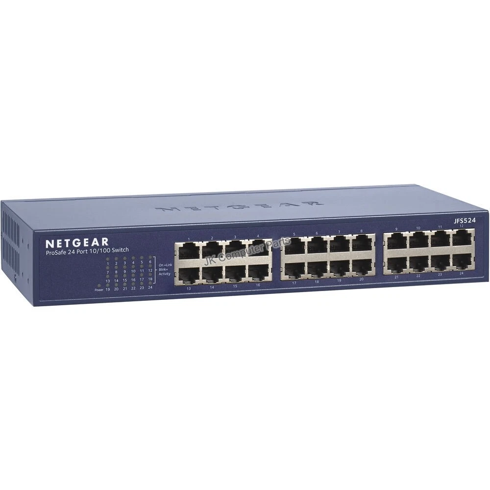 Netgear Prosafe 24 Port 10/100 Mbps Ethernet Switch JFS524-200NAS