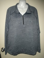  1226 GREG NORMAN Men's Micro Fleece Lined 1/4 Zip Pullover LS Gray Blue XL