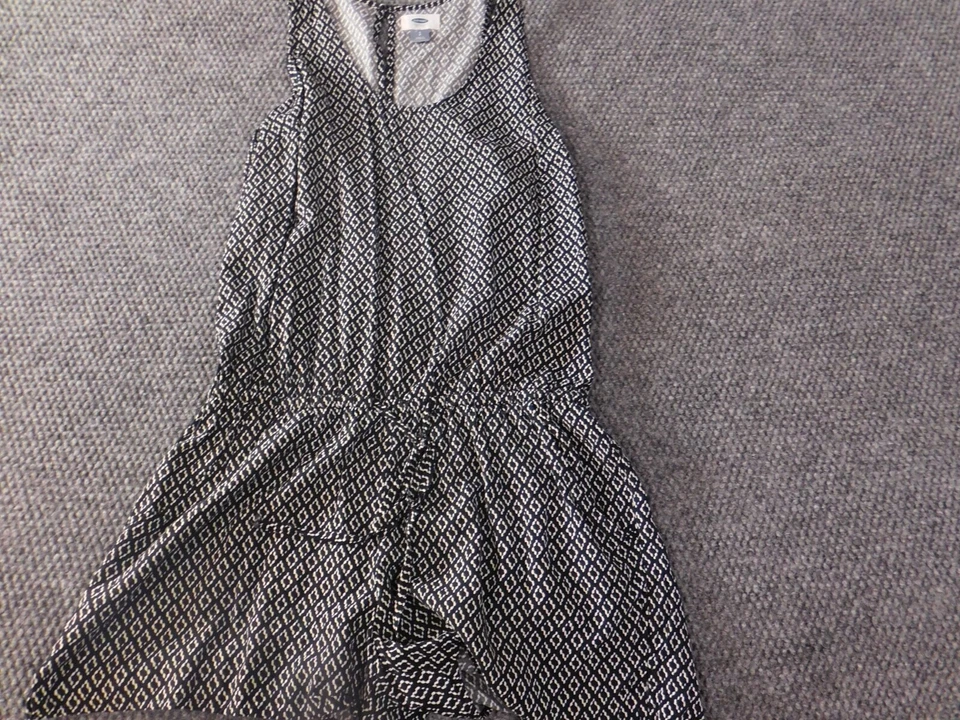 Mameluco Old Navy pequeño para mujer negro suelto gráfico elástico diseñador Foto 3 de 4