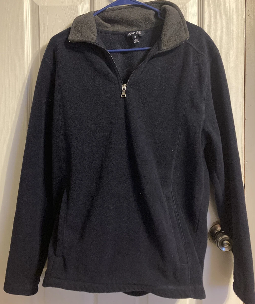 st johns bay sweater 1 3 zip up size medium