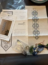 BELL PULL  ~ Cross Stitch NORSK ENGROS Center Design Completed - See Pics