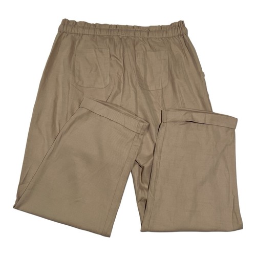 Pantaloni Hatch Maternity Jude nuovi con etichette taglia 2 sabbia pull-on lino vestibilità rilassata $188 - Foto 16 di 16