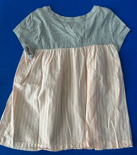 Gap Kids Girls 12 Denim Stretch Midi Shorts Stripe Swing Top Outfit WORN ONCE - Picture 2 of 11